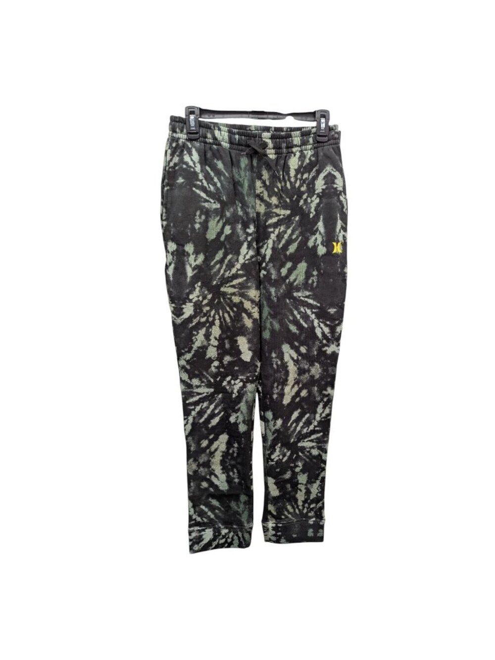 Hurley  Black Yellow Tie Dye Fleece Jogger Pants Sweats Boys - Xlarge XL